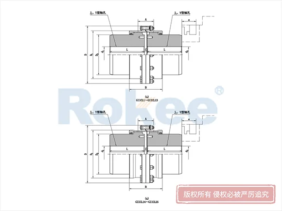 GIICL型(窄型)鼓形齿式联轴器