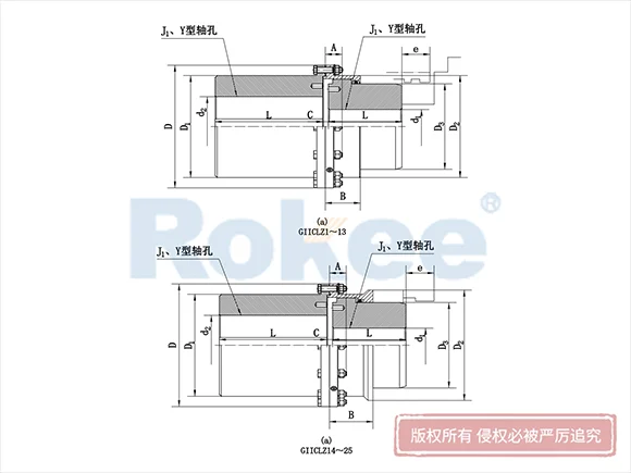 GIICLZ型接中间轴鼓形齿式联轴器