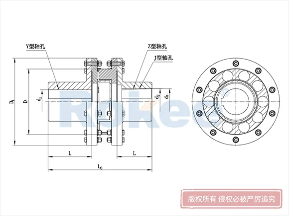 LMS(MLS)型双法兰梅花联轴器