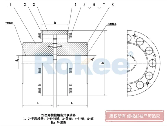 LZ(ZL)型弹性柱销齿式联轴器